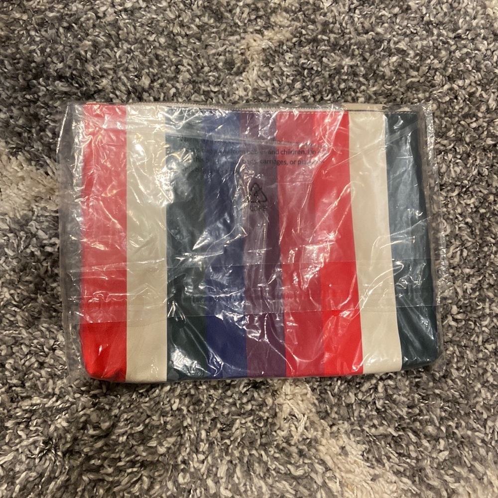 NWT Marine Layer Bold Multi-Stripe Large Pouch